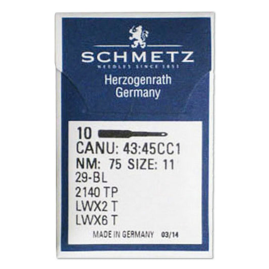 ミシン針 【 SCHMETZ シュメッツミシン針 LWX6T 11番手 14番手 10本入 】 シュメッツ シュメッツ針 11番 14番 ドイツ製 #11 #14 11号 14号 普通地 中厚地 中肉地 ミシン針 ソーイング 洋裁 手芸 家庭用針 針 ハンドメイド 手芸用品 裁縫道具 裁縫用品 Textile World TOA toa