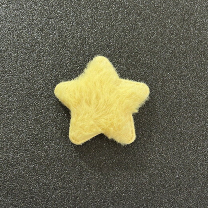 【 デコパーツ ふわふわ 星 5色 】 デコ パーツ 星 スター クッションモチーフ かわいい センターパーツ ふわふわ パーツ 推し活 チャーム デコレーション ブローチ バレッタ キーホルダー 飾り物 装飾 Textile World TOA
