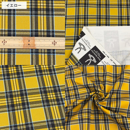 生地 【 Peter MacArthur タータンチェック 3色 】 ツイル ツイル生地 綾織 綿100％ 綿生地 112cm巾 タータンチェック チェック柄 ワンピース スカート テーブルクロス カーテン インテリア クッションカバー ハンドメイド 手芸 日本製 Textile World TOA