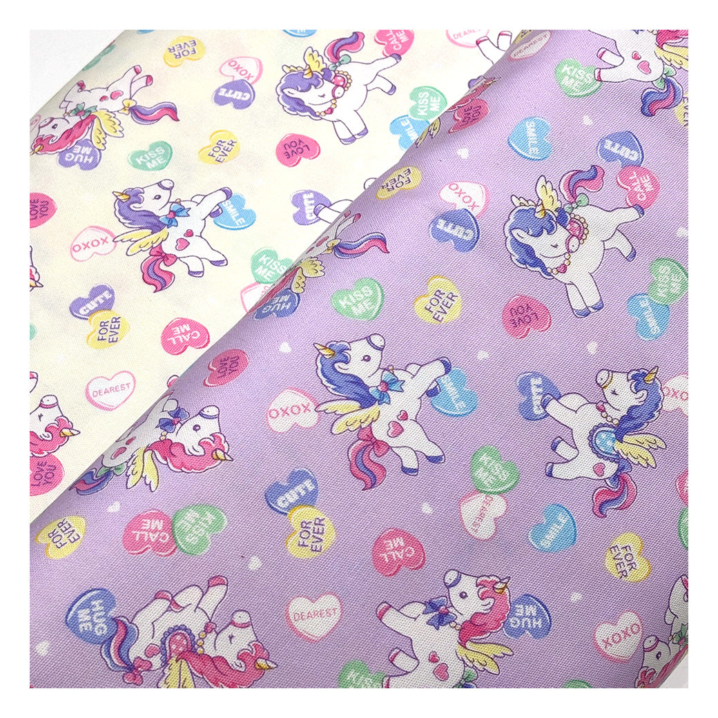 ユニコーン柄の生地