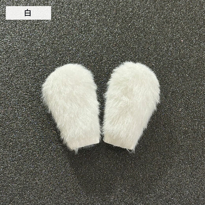 【 デコパーツ うさ耳 2色 】 デコ パーツ うさぎ耳 動物モチーフ かわいい ふわふわ パーツ 推し活 チャーム ヘアアクセ 人形 デコレーション 飾り物 装飾 ハンドメイド用品 手芸用品 ハンドクラフト Textile World TOA