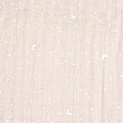 生地【Wガーゼ 星と月 ピンク】ガーゼ生地 ガーゼ ベビー 男の子 女の子 ふんわり やわらか コットン100％ コアラ